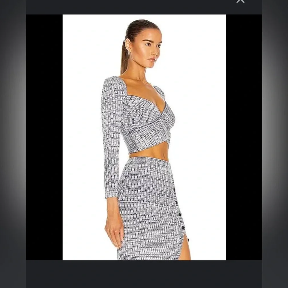 <3 Self Portrait Knit Crop Top